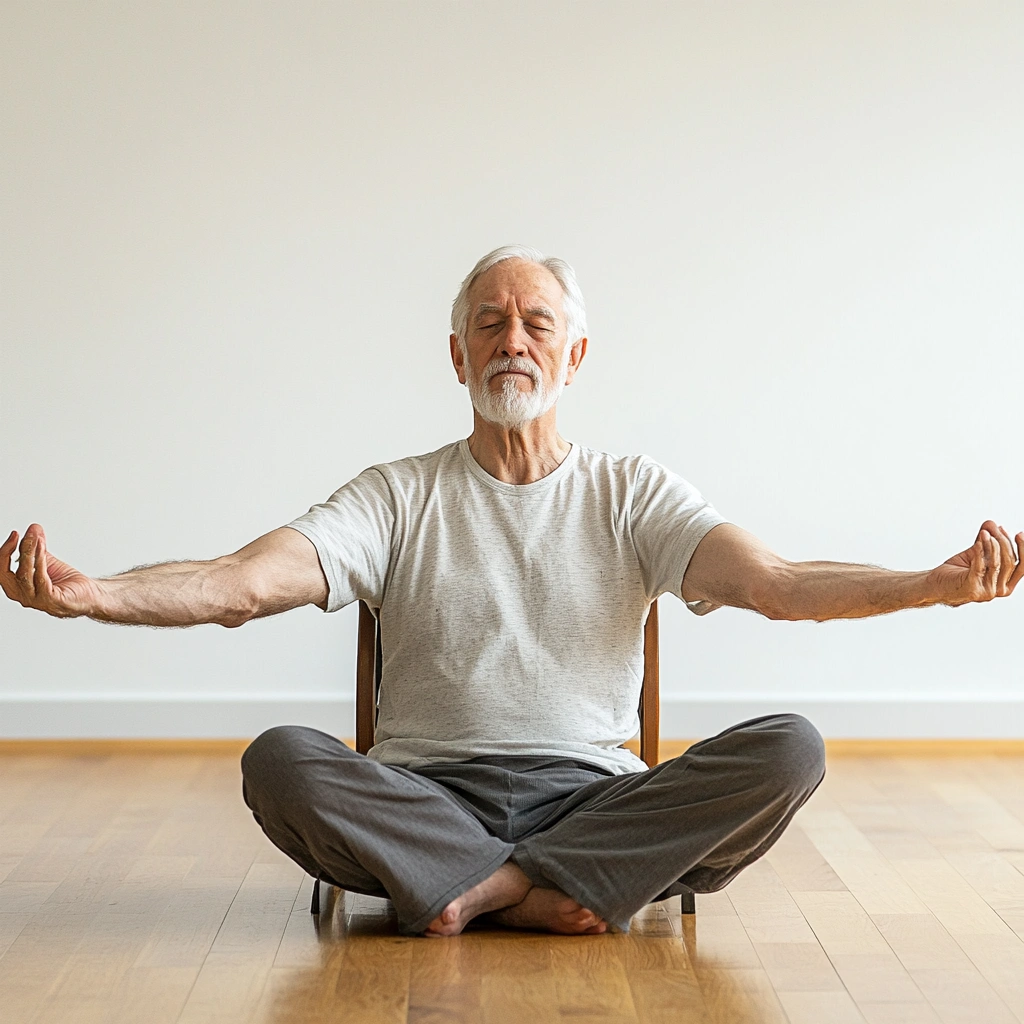 Йога на стільці для людей з обмеженою рухливістю